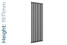DQ-VUL-1971-VSG-TH - DQ Vulcano Vertical Single Radiator H1971mm X W920mm Dark Grey DQ-VUL-1971-VSG-TH - DQ Vulcano Vertical Single Radiator H1971mm X W920mm Dark Grey